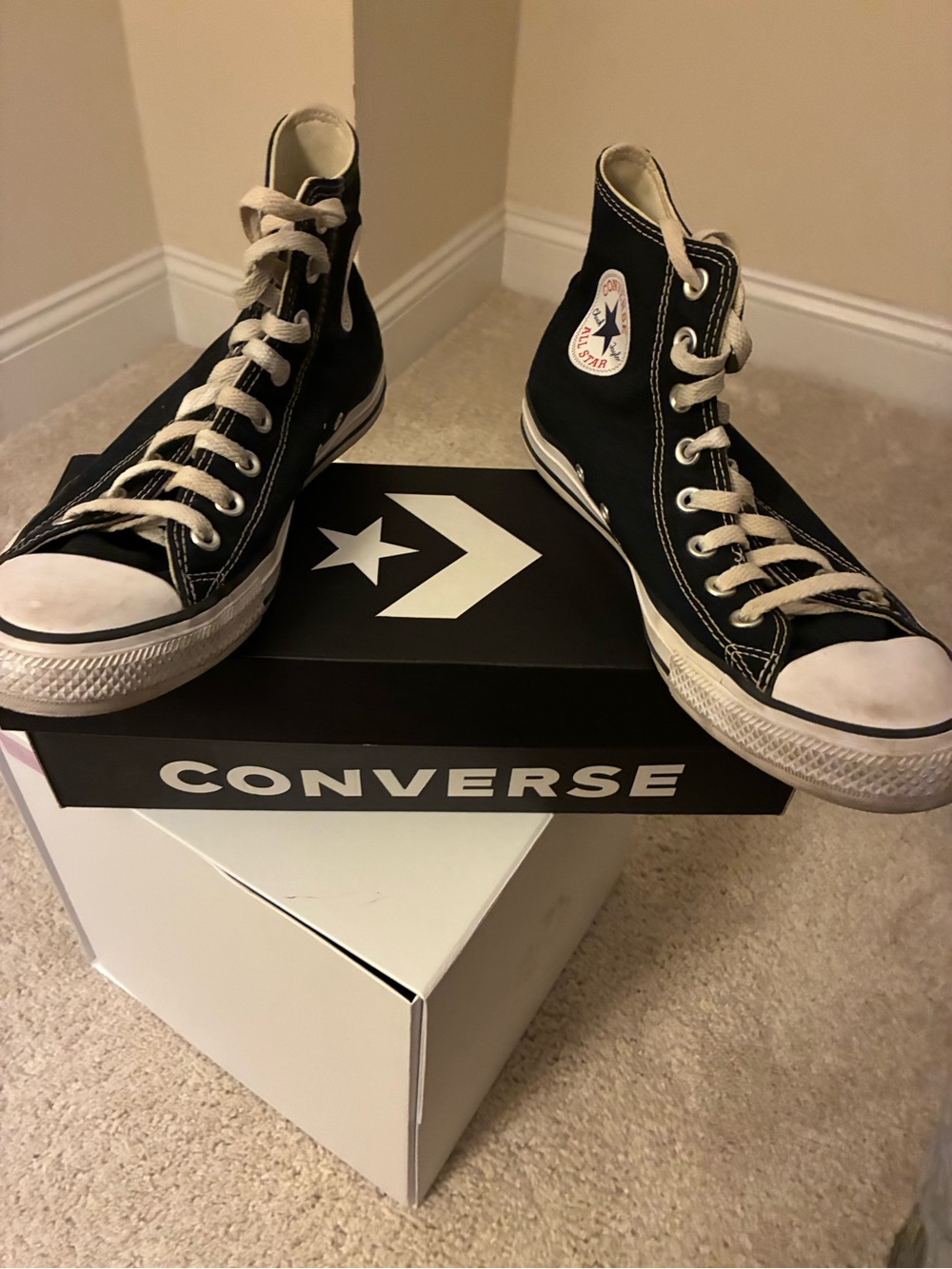 Converse Black and White High-Top Sneakers
